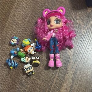 Disney Pink Curly-Haired Doll with Accessories